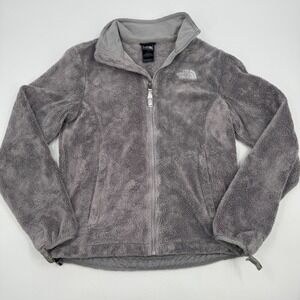 The North Face Womens Fleece Jacket Zip Up‎ Gray Size S P Soft Cozy Outdoor
